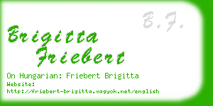 brigitta friebert business card